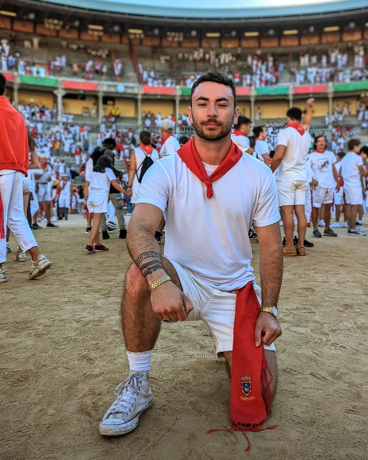 Ran with the bulls in Pamplona, Spain
